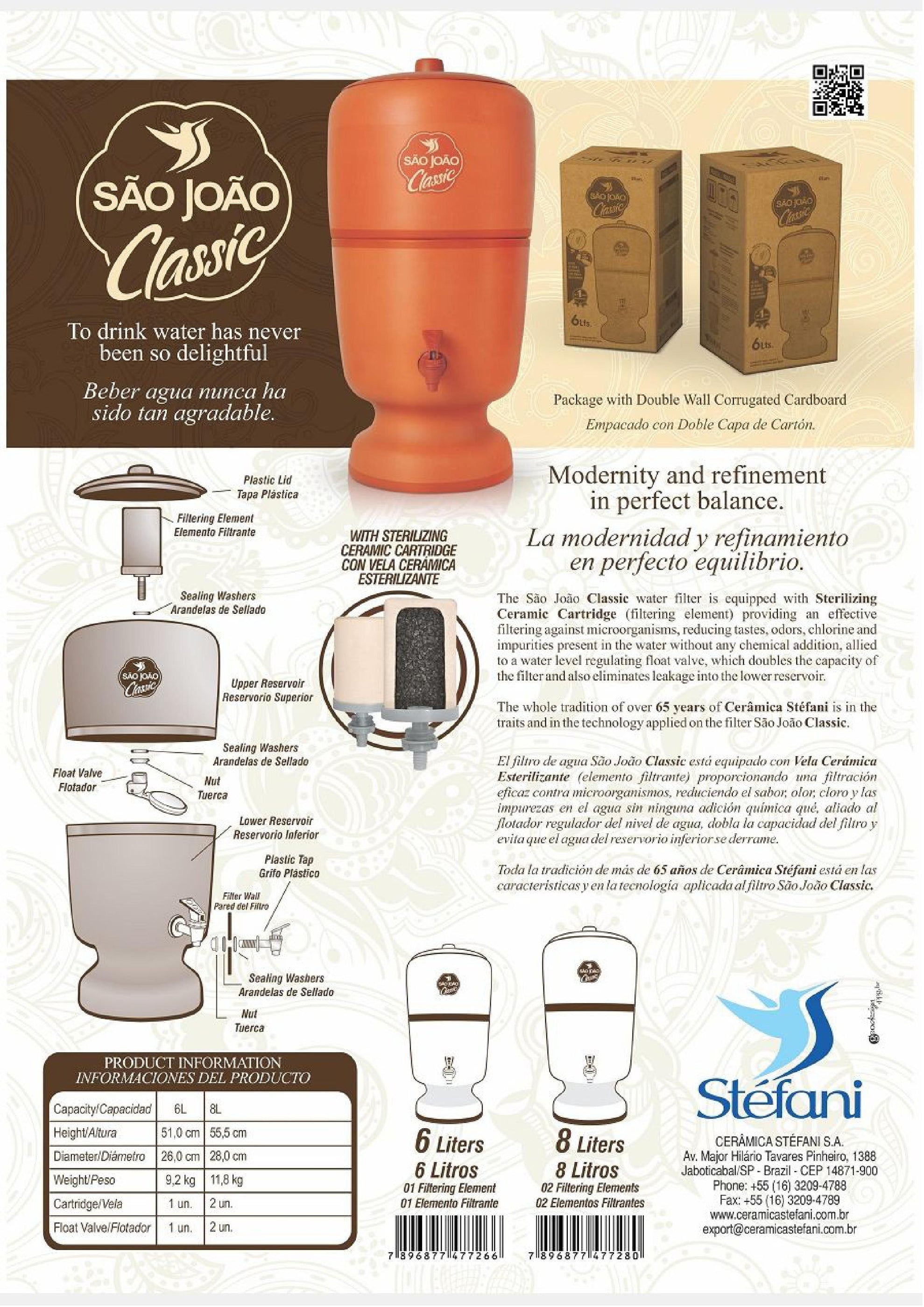 Brazilian Clay Water Filter - São João Classic | Buy Online — Uai Central